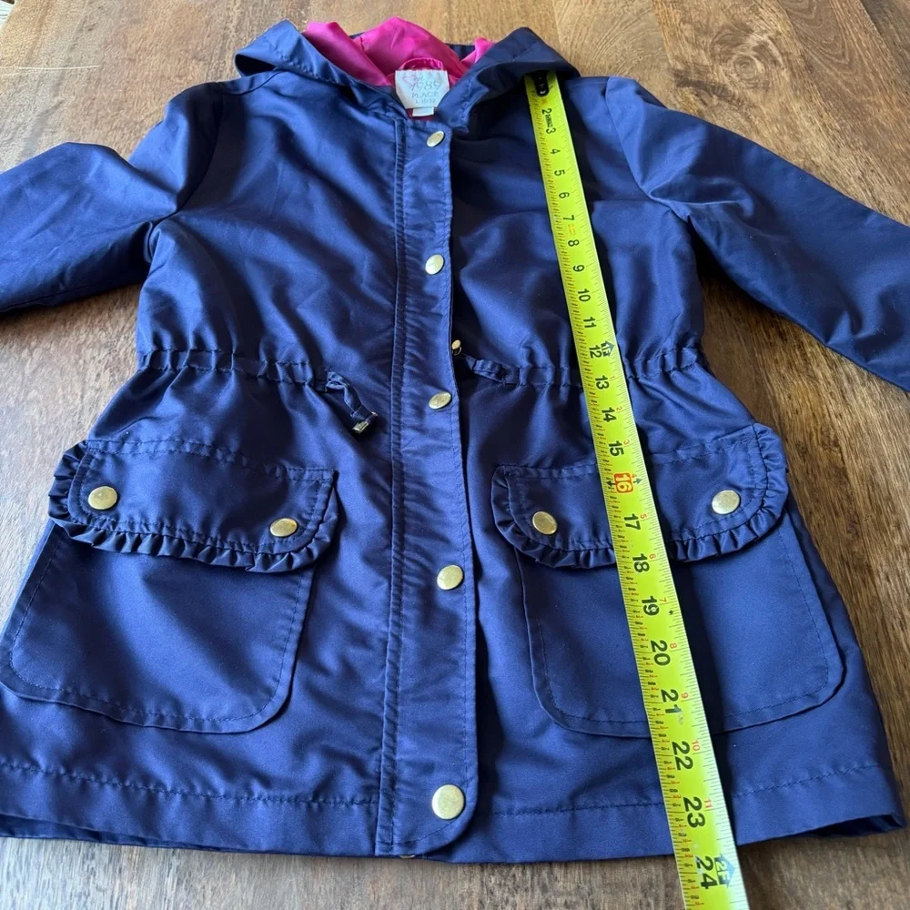 The Children's Place Navy Blue Hooded Utility Anorak Jacket Size L 10/12